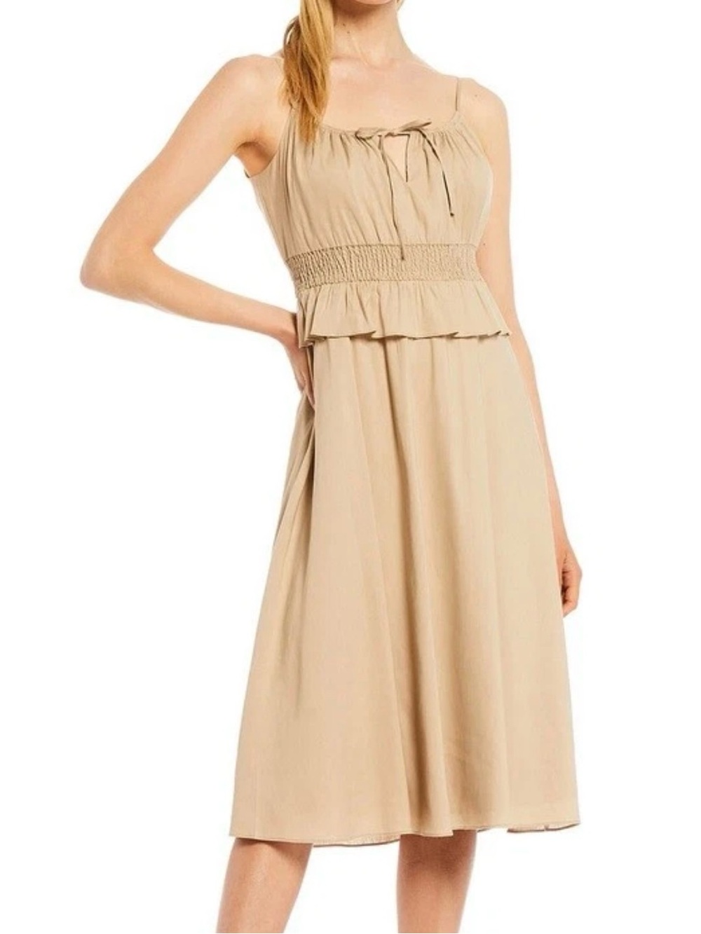 Antonio Melani Sleeveless Linen Midi Dress